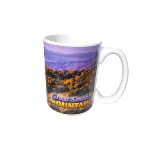 vintage 1980s great smoky mountains stoneware coffee mug. 10oz